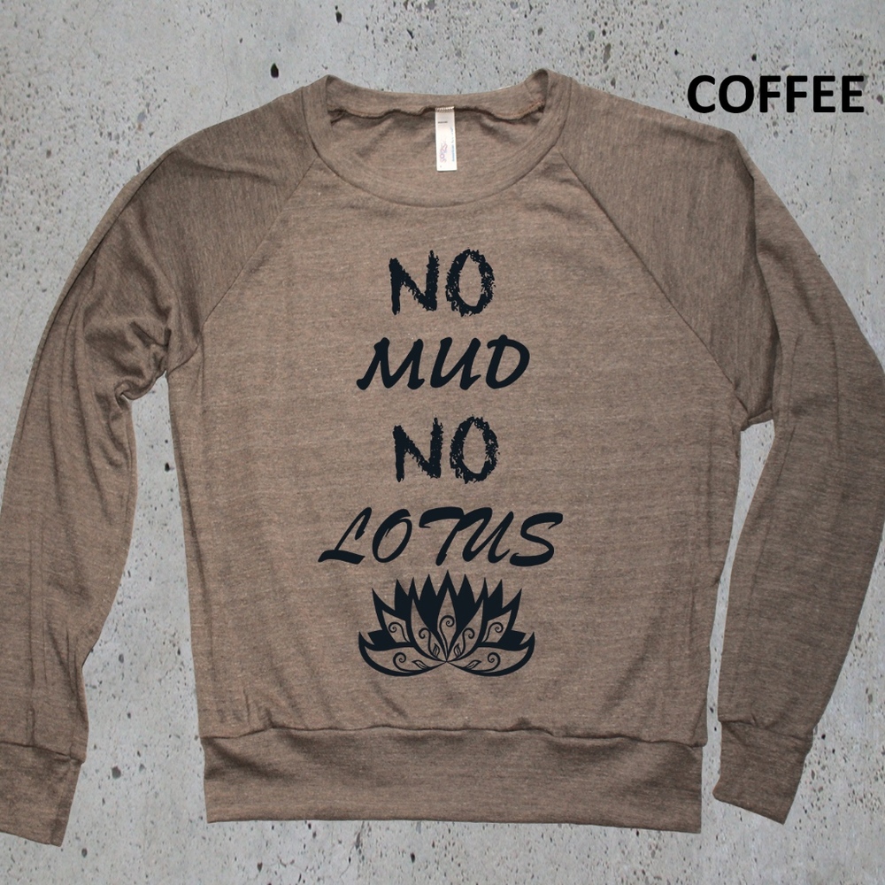 Yoga Clothes Mud No Lotus Graphic Print Sweater